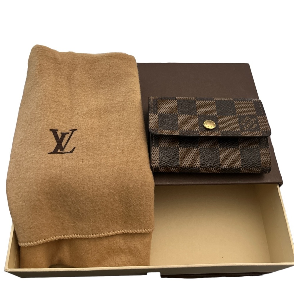 Louis Vuitton Damier Porte Monnaie Flat Coin Purse, Dustbag & Box